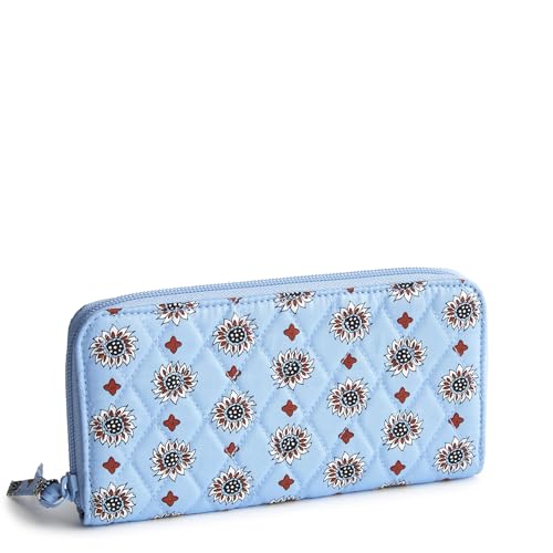 Vera Bradley Women's Premium Cotton Continental Wallet, Marrakesh Geos, One Size