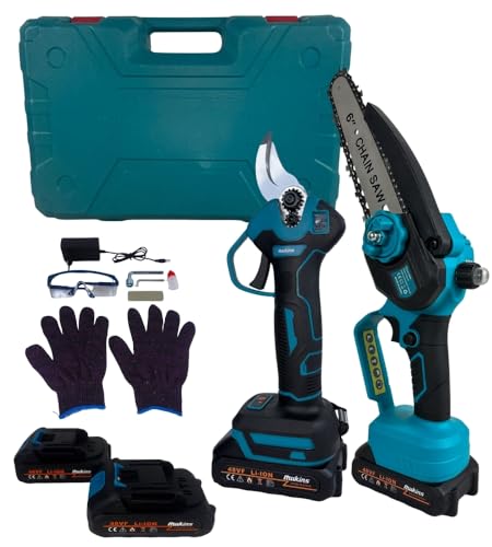 Kit Potatura, Forbici da Potatura Display e Mini Sega Elettrica,