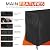 8ft Waterproof Firewood Rack Cover - Heavy Duty Black 600D Oxford Fabric - Indoor Or Outdoor Firewood Log Cover with Zipper & Velcro - Rack NOT Included - Black