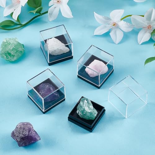 Boîtes à échantillons minéraux transparentes et cubiques - 6