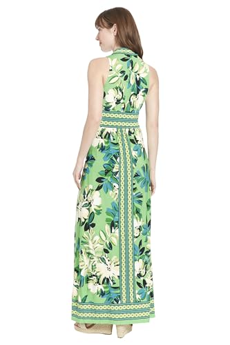 Image of London Times Women's Sleeveless V-Neck Maxi Dress for Women | Casual Dresses for Women