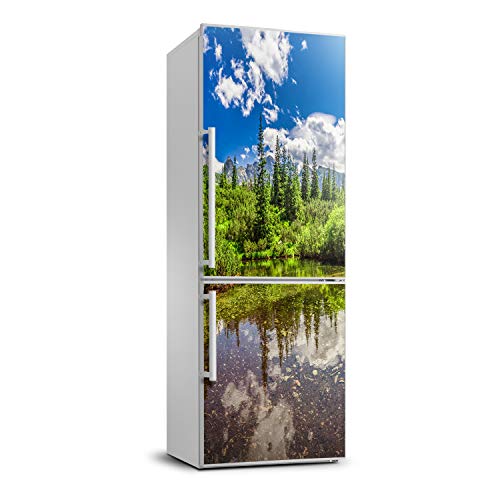 Vinilo para nevera 60x180 cm de lago en las montañas pegatina autoadhesiva cocina 2