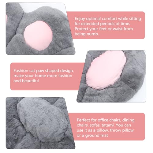 Coussin de siège patte de chat anti mal de dos Ipetboom gris spatial - 7