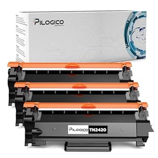 Pilogico 3 Toner TN2420 Compatibili per Brother MFC L2710DW L2710DN MFC-L2710DW MFC-L2710DN MFC-L2750DW HL-L2350DW DCP-L2510D DCP-L2530DW TN 2420 TN-2420 TN2410 Nero 3-pack