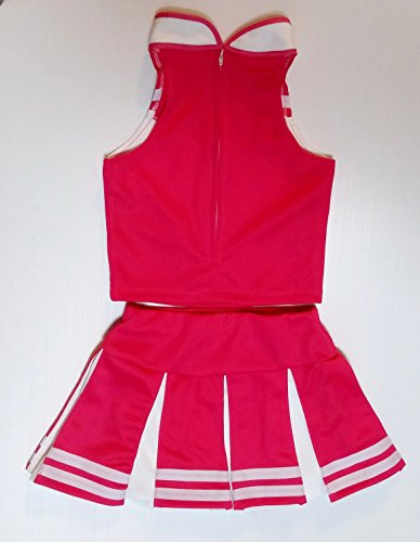 Total 2550 Women Cheerleader Cheerleading Outfit Uniform Costume Cosplay Pink/White (Xs/ 0-2) #TOP2