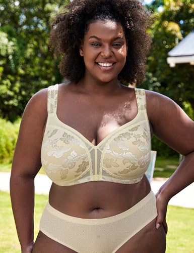 Image of Wingslove Women's Minimizer Bras Full Coverage Wirefree Comfort Plus Size Bra Large Bust Non Padded