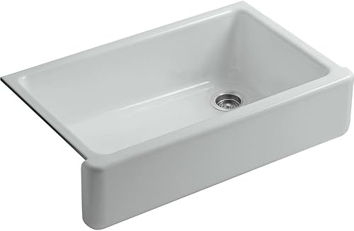 Vista 402 de Kohler Fregadero de la granja Kohler Whitehaven, Frente al delantal altos, K-6489-0, Blanco