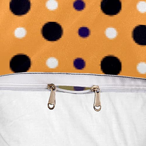Halloween Black & White Polka Dot Pattern_Mesa De Trabajo 1 Bedding Duvet Cover Set 3D Printed Design Black Boys Girls Bedding Sets King 1 Duvet Cover 2 Pillowcases, (No Comforter) #TOP5