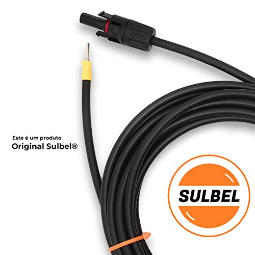 Cabo PV 6mm² 8 metros MC4 Ligação Painel Solar - Sulbel