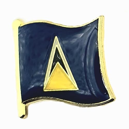 Saint Lucia St Lucia Karaiby metalowa flaga kraju przypinka odznaka