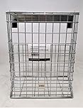DWD Letter Box Cage Suitable for Most Door Types Including UPVC, Composite Doors in Chrome. No Screws Fixing Required Steel Mail Catcher Basket Pre assembled
