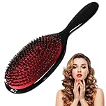 1pcs Paddle Hair Extension Brush Massage Hair Comb,Paddle Hairs Extension Brush,Scalp Massage Hairbrush with Oval Design,Anti-Static Detangle HairBrush,for Family,Salon,and Home Use(black)