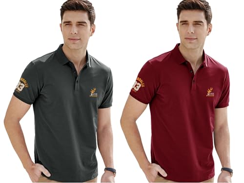 Image of Noble Monk Men's Cotton Blend Regular Fit Polo T-Shirt