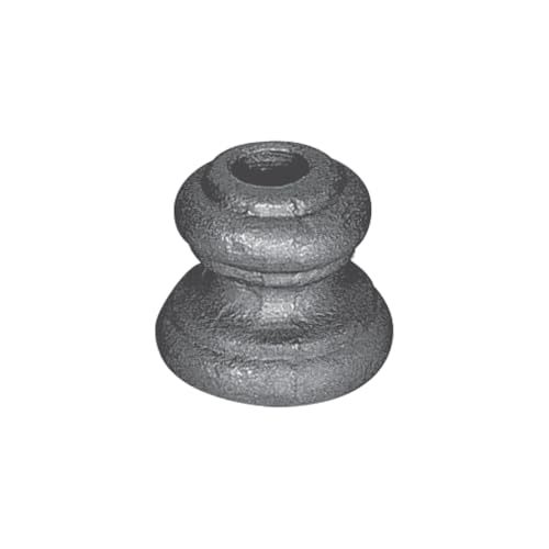 Mezza borchia in ferro battuto con foro tondo per decorazione cancelli e ringhiere da diametro Ø 12,5 mm a Ø 16,5 mm