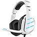 Produktbild BXCUX Gaming Headset für PS4 PS5 PC Xbox One, PS4 Headset mit Mikrofon Surround Bass Sound Kopfhörer Noise Cancelling LED Lichter Weiß