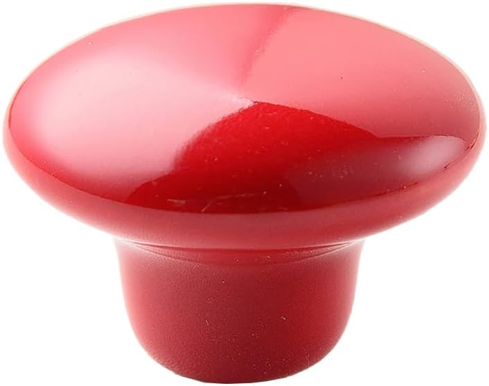 10Pcs/Sets Ceramic Handle Garden Ceramic Single Hole Handle Children's Room Cabinet Drawer Handle Furniture Hardware Knob Pulls - (Color: Red)