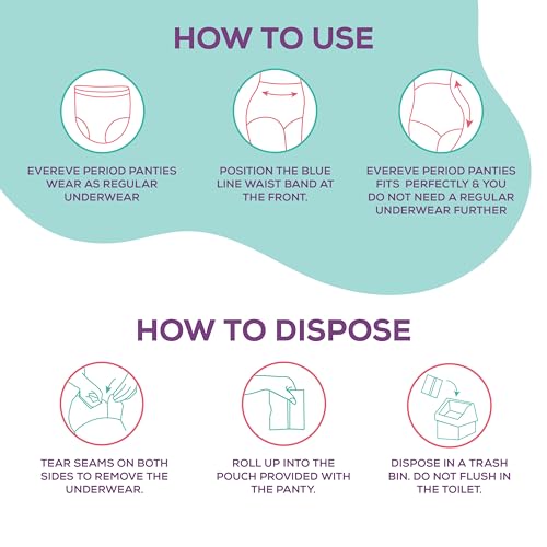 EverEve Ultra Absorbent Disposable Period Panties, XL-XXL, 10's Pack, 0% Leaks, Sanitary protection for women & Girls, Maternity Delivery Pads,... - Image 6