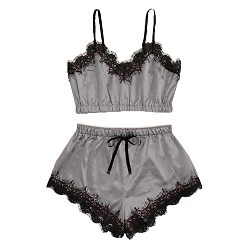 Kashyke Boîte Incidence Ma Lingerie Womens Sexy Satin Leopard Sling Sleepwear Lingerie Lace Nightwear Underwear Set Apprendre A Coudre Sa Lingerie Et Maillots De Bain (Grey-1, XXL)