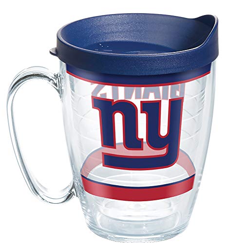 Tervis Made in USA Double Walled NFL New York Giants Insulated Tumbler Cup Keeps Drinks Cold & Hot, 16oz Mug, Tradition