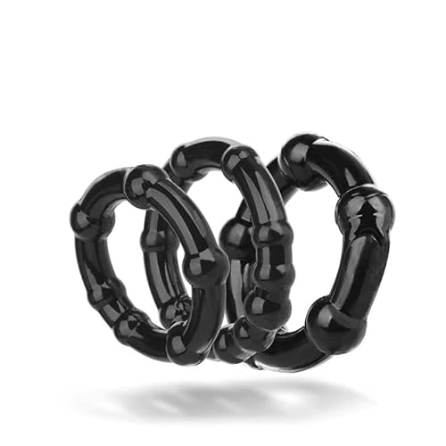 Kit com 3 Anéis Penianos e Nódulos Massageadores – STAY HARD