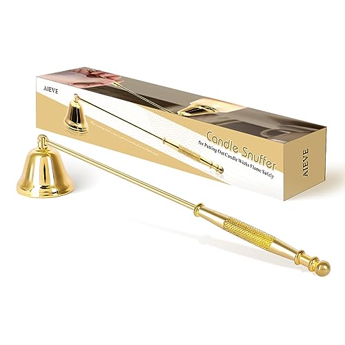 Aieve Candle Snuffer, Candle Accessories Candle Extinguisher Wick Snuffer Accessory with Long Handle, Automatic Candle Snuffer