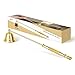AIEVE Candle Snuffer,Candlesnuffers Wick Snuffer Candle Accessory with Long Handle for Putting Out Extinguish Candle Wicks Flame Safely (Gold)