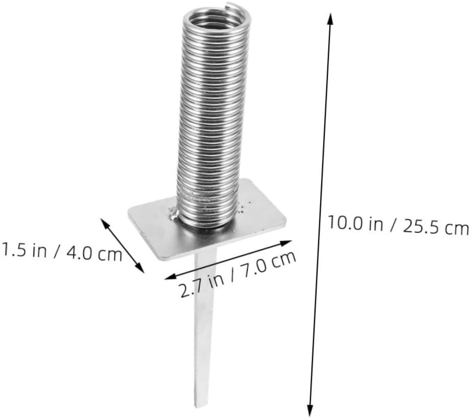 Luxshiny 3pcs Spring-Loaded Spike Soccer Corner Flag Bases Spring-Based Pole Mount Ground Stakes Football Training Agility Equipment for Outdoor Field Marking