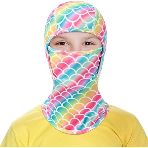 WAWSAM Mermaid Balaclava Face Mask for Kids Cover
