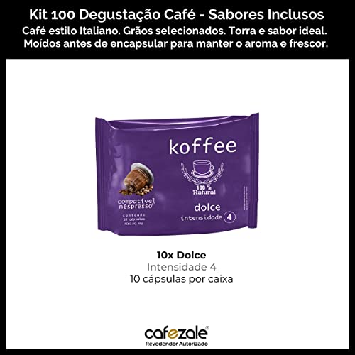 100 Cápsulas Para Nespresso – Kit Degustação Café - Cápsula Koffee