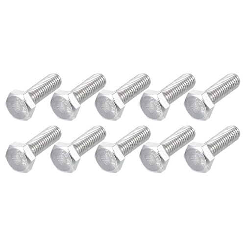 Image of METALLIXITY Hex Bolts (M6-1x20mm) 50Pcs, 304 Stainless Steel Coarse Fully Threaded Hex Head Screw Bolt Machine Screws - for Furniture Repair, Silver
