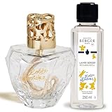 MAISON BERGER Coffret Premium Lampe Berger Lolita Lempicka Transparente – Lampe à Catalyse avec Recharge Lolita Lempicka 250 ml – Système 2-en-1 pour Aider à Purifier puis Parfumer l’Air