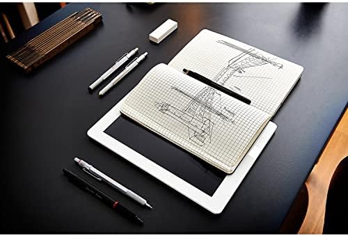 rOtring 600 Mechanical Pencil | 0.7 mm | Black All-Metal Body Propelling Pencil | Non-Slip Knurled Grip & Hexagonal Barrel