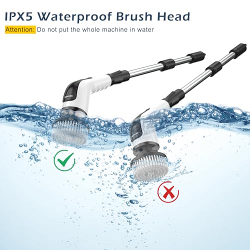 Electric Spin Scrubber, Power Shower Cleaning Brush with Long Handle - $19.99 AC - image 7