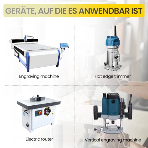 Bündigfräser, 4 Stück Kopierfräser Für Oberfräse, Bündigfräser Schaft 6 mm, Mit Kugellagern Hartmetall Klinge Handlich, Für Holzbearbeitung DIY Zu Hause