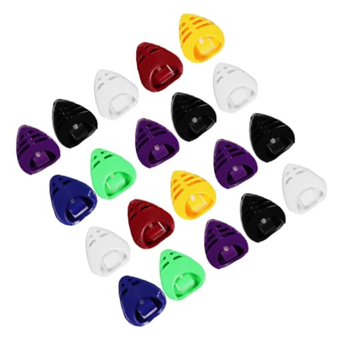 Kisangel 25Pcs Heart Shaped Sticky Guitar Pick Holder Case Portable Plectrum Organizer for Acoustic Electric Guitars Durable Mixed Color Guitar Accessories Convenient Storage