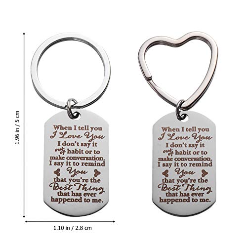 KESYOO 2 Pcs Chaveiros de Amor Casal Chaveiro Aniversário de Casamento Presente Dos Namorados para N