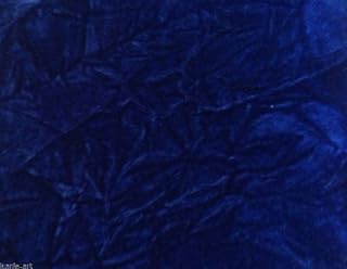 60" W Crushed Upholstery Velvet Royal Blue Upholstery Fabric