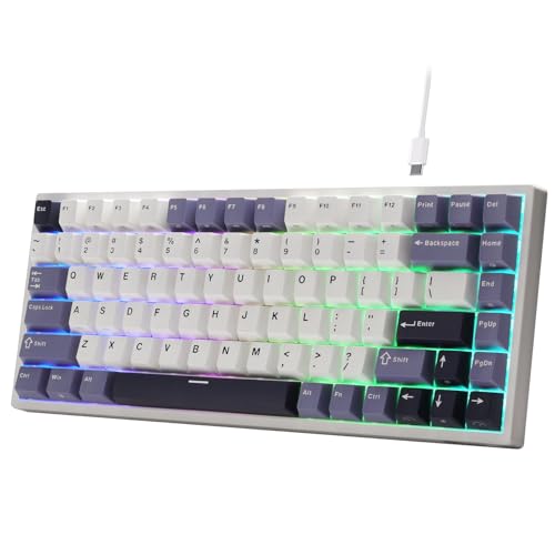 RK ROYAL KLUDGE C84 HE Rapid Trigger klawiatura gamingowa, 75% TKL przewodowa klawiatura mechaniczna RGB...