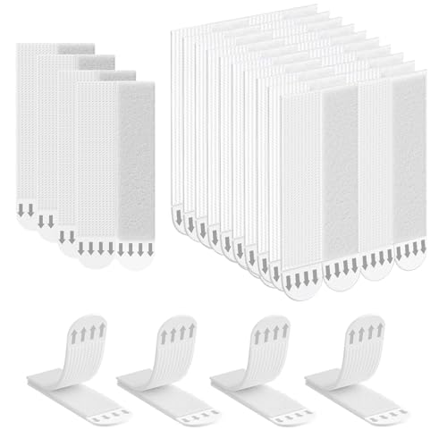 CableCreation Picture Hanging Strips, 28-Pairs(56 Strips) Sticky Picture Hangers for Walls Hanging Pictures Without Nail, Damage-Free No Nails Refill Adhesive Poster Strips for Frame Mounting Strips