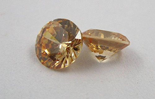 Zircone rond 2mm champagne AAA éclat diamant pour bijoux d'exception - 3