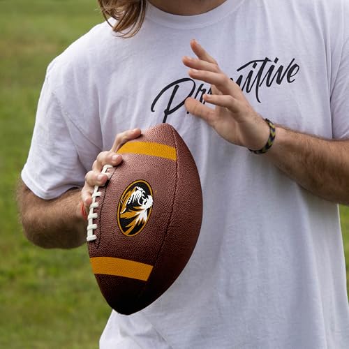 Logo Brands NCAA Missouri Tigers Full-Size Compsite Football – Team Stripe Design | Durable Composite Leather with Grip Laces | Great for Tailgates by Logo Brands - Used condition - Image 2