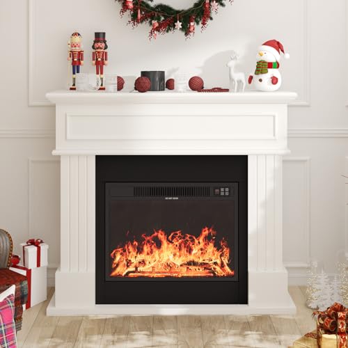 oneinmil Electric Fireplace with Mantel, TV Stand with 23’’ Electric