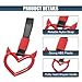 smilfuy 2PCS Devil Heart Handle Ring, Rear Bumper Warning Grab Handles Ring for Cars, Car Handle Strap Drift Charm, Auto Interior Exterior Decoration, Suitable for Car Bus Subway (Red)