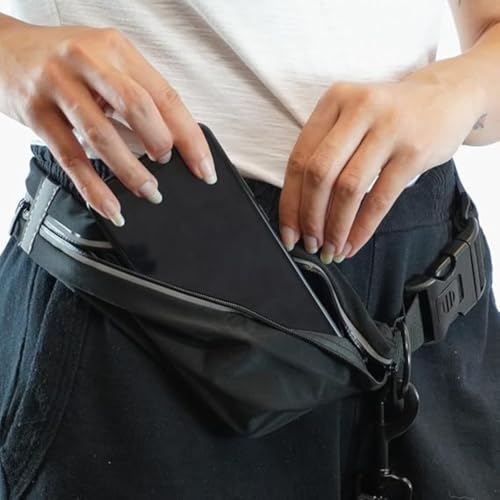 Coleira Passeio Guia Elástica para Corrida com Cão, Cinto Ajustável com Faixa Refletiva.