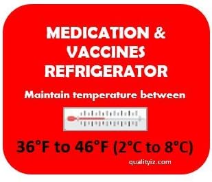 Refrigerator & Freezer Labels Starter-Pack (19 Total, CDC & Joint Commission Compliant, Medication & Vaccines)