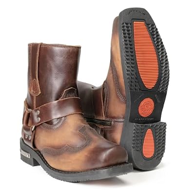 Milwaukee Leather Men’s Classic Harness Motorcycle Rider Boots - 9.5