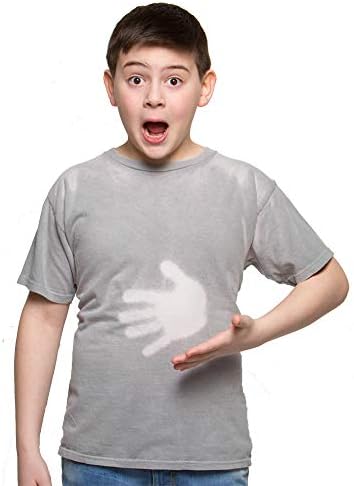 Shadow Shifter Kids Heat Reactive Color Changing Unisex T-Shirte (Youth Small Bright Grey)