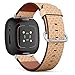 CJBROES Replacement Leather Watch Band, Compatible with Fitbit Versa 3 and Fitbit Sense of Wristband Bracelet Accessory - Colorful Design