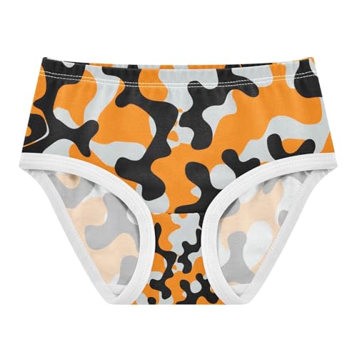 Orange Black Gray Camouflage Toddler Girls's Underwear 2T 202c1737
