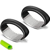 Stainless Steel Garlic Crusher - 2026 New Garlic Crusher,Home Kitchen Utensils Portable Manual Garlic Crusher, Home & Kitchen Garlic Press. (2)